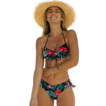 Zando Halter Bikini Set with Boyshort Push Up 2 Piece Swimsuit Bathing Suit for Women MNFUXA1S1754G0000 